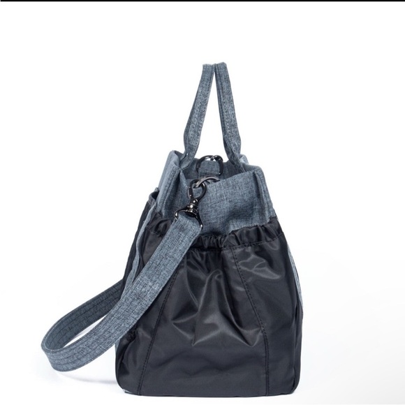 Lug Romper 2 Convertible Tote Crossbody Bag Black w/Grey Accents BNWOT - Picture 3 of 14